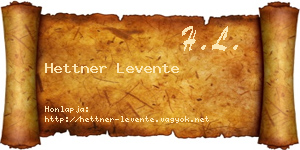 Hettner Levente névjegykártya